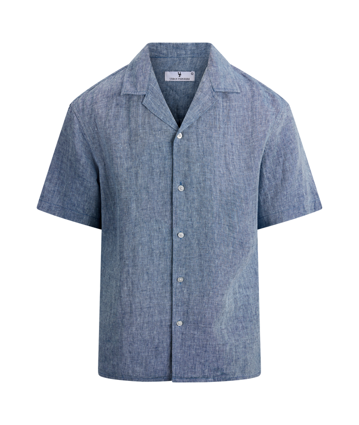 Urban Pioneers Male Giuseppe SS Shirt SS SHIRT MID BLUE
