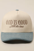 God Is Good Denim Trucker Hat