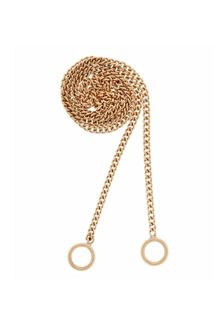 Gold Fine Curb Chain w/ Cylinder - 14k Yellow Gold
