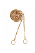 Gold Fine Curb Chain w/ Cylinder - 14k Yellow Gold