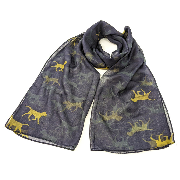 Golden River Running Dogs Scarf - Exclusive Design