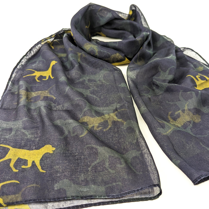 Golden River Running Dogs Scarf - Exclusive Design