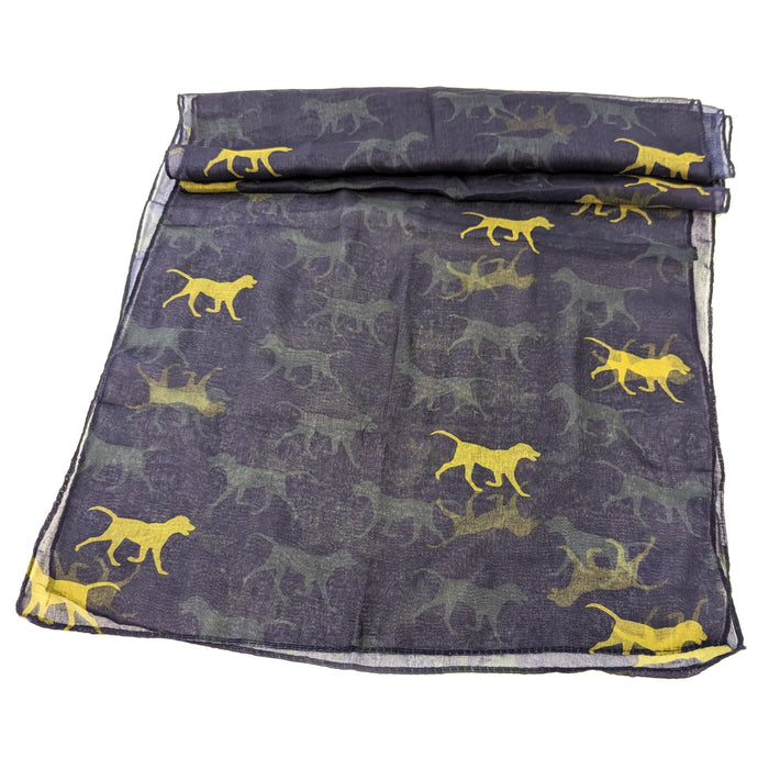 Golden River Running Dogs Scarf - Exclusive Design