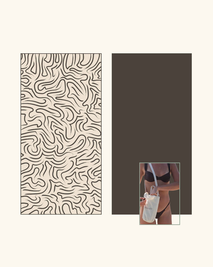 Graphite sand-free beach towel, Sand Society