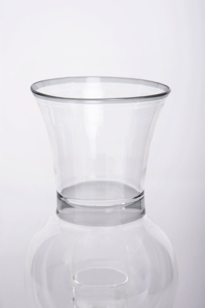 Gray Glass Candle Holder