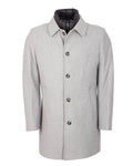 Grey Overcoat with Removable Quilted Inner Layer-Makrom