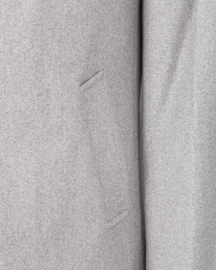 Grey Overcoat with Removable Quilted Inner Layer-Makrom