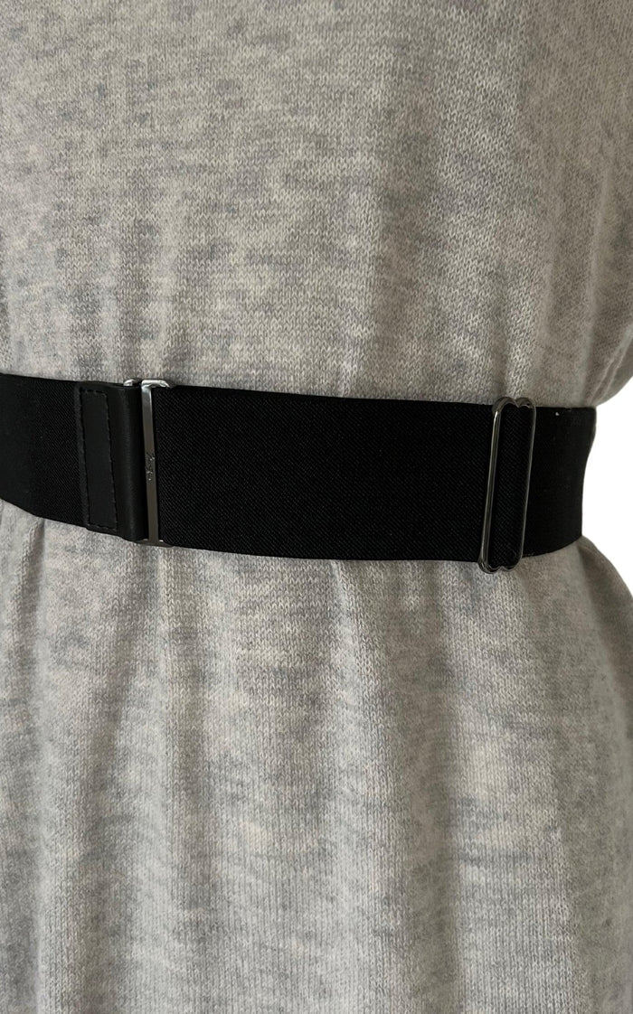 BCBGMAXAZRIA Grey Ruffle Cashmere Blend Dress - Runway Catalog