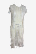 Hand Crochet Cotton Sheath Midi Dress Set