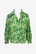 Hand-made Fluoro green button front shirt