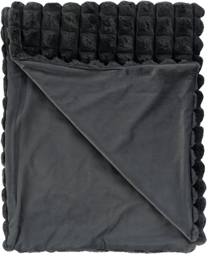 LALEE Harmony Vacht Deken Hoogpolig Soft Touch Graphite - 150x200 CM