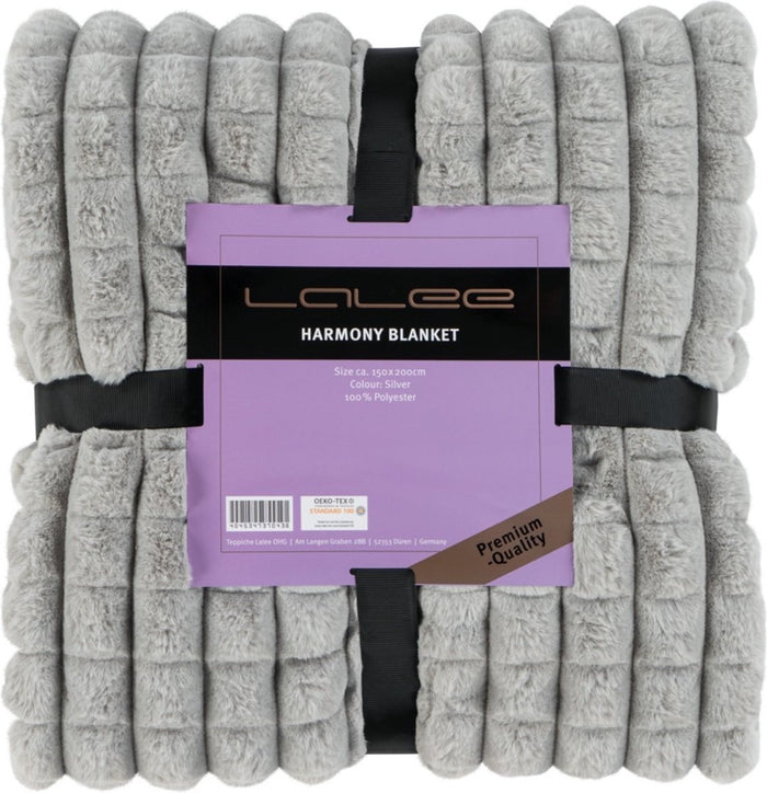 LALEE Harmony Vacht Deken Hoogpolig Soft Touch Zilver - 150x200 CM