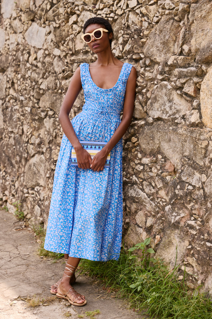 Harper Dress- Ditsy Blue