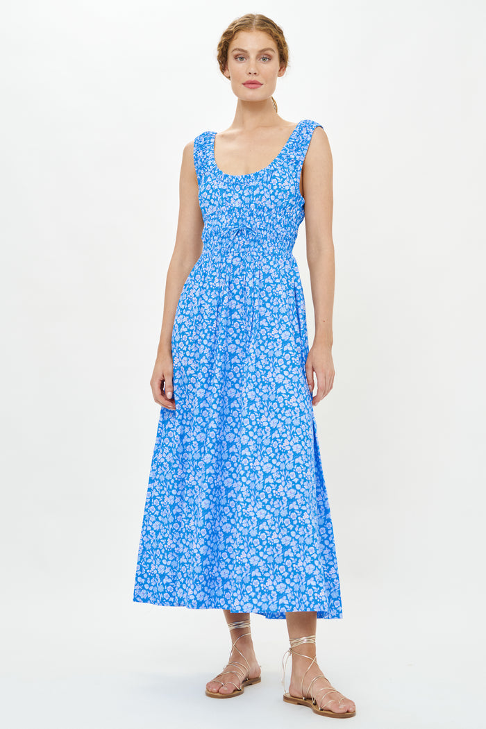 Harper Dress- Ditsy Blue