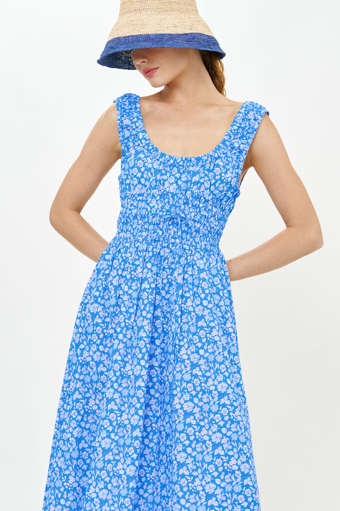 Harper Dress- Ditsy Blue