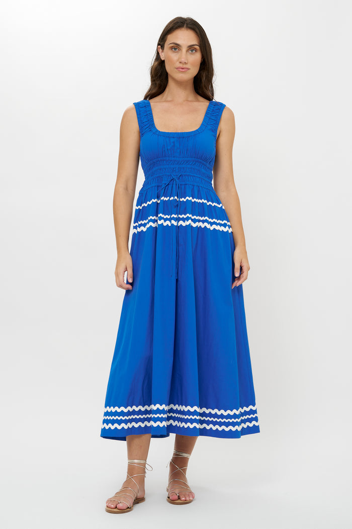 Harper Dress- Paros Cobalt