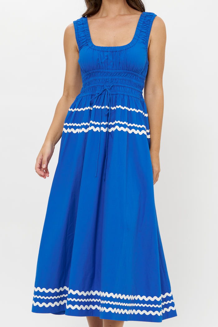 Harper Dress- Paros Cobalt