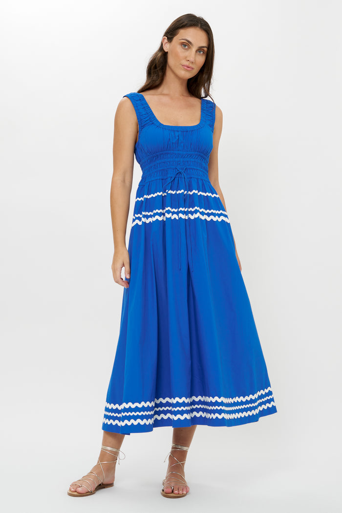 Harper Dress- Paros Cobalt