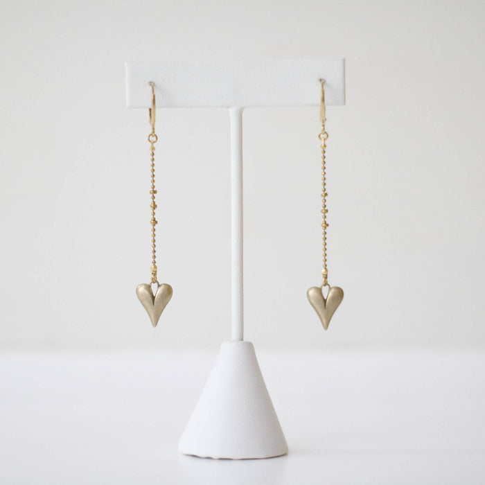 Heart Drop Earrings