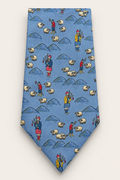 Hermes 'Bergers & Cornemuse' 1990s 100% Silk neck Tie  (Bagpipes)