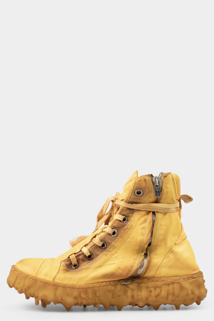 Culture Of Brave | High top drip sole laced sneakers, MELM1 melt clash Yellow