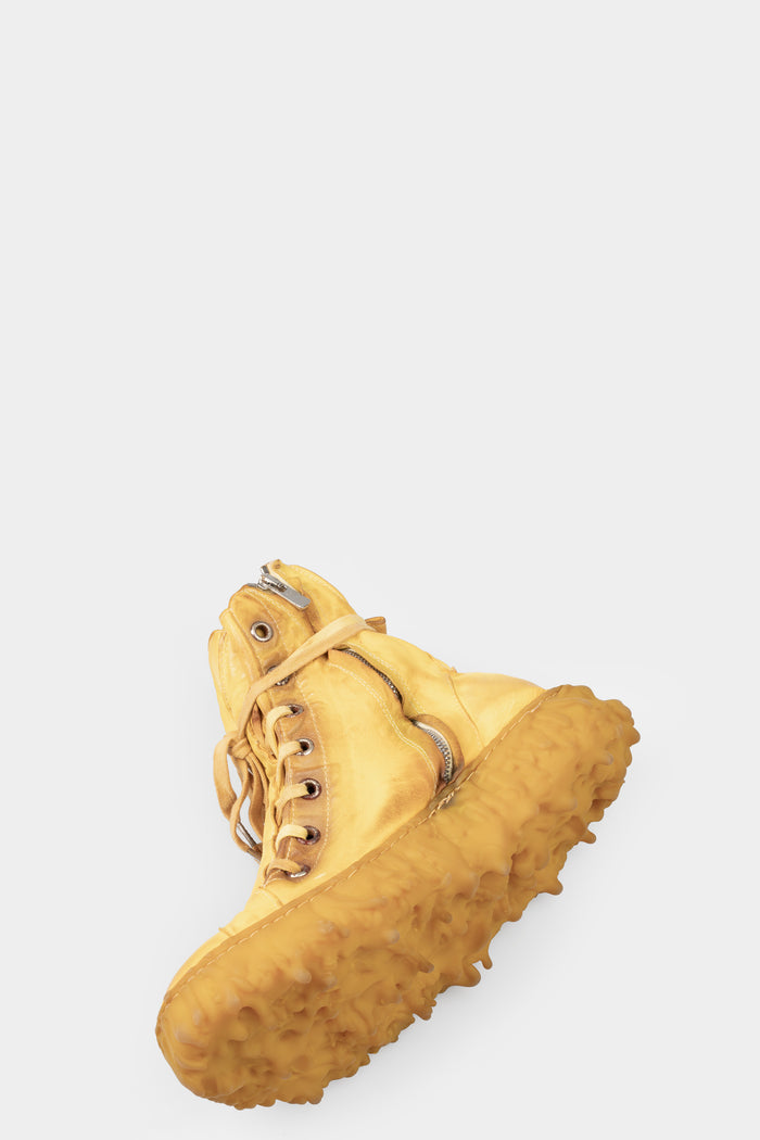 Culture Of Brave | High top drip sole laced sneakers, MELM1 melt clash Yellow