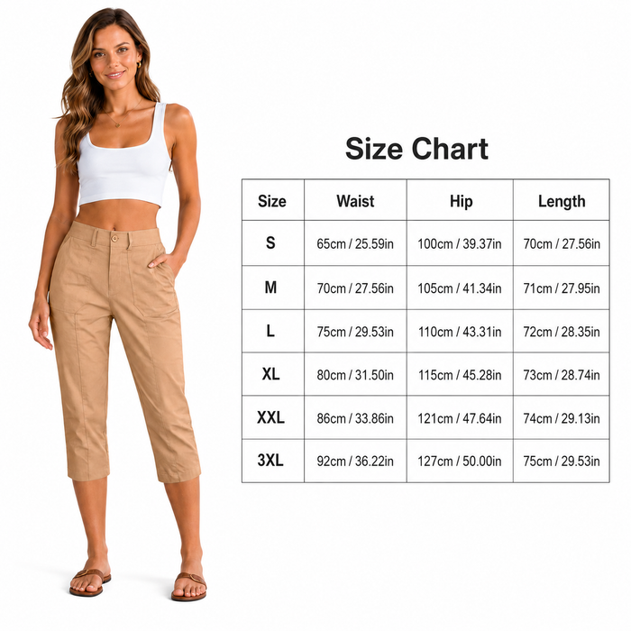 High Waisted Cropped Pants for Women Elegant Summer Fit