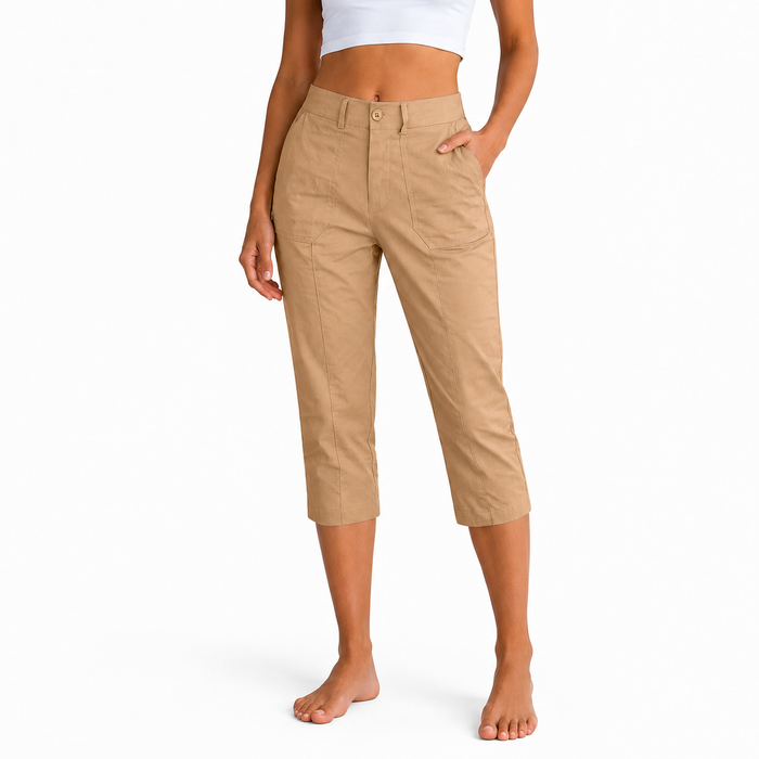 High Waisted Cropped Pants for Women Elegant Summer Fit