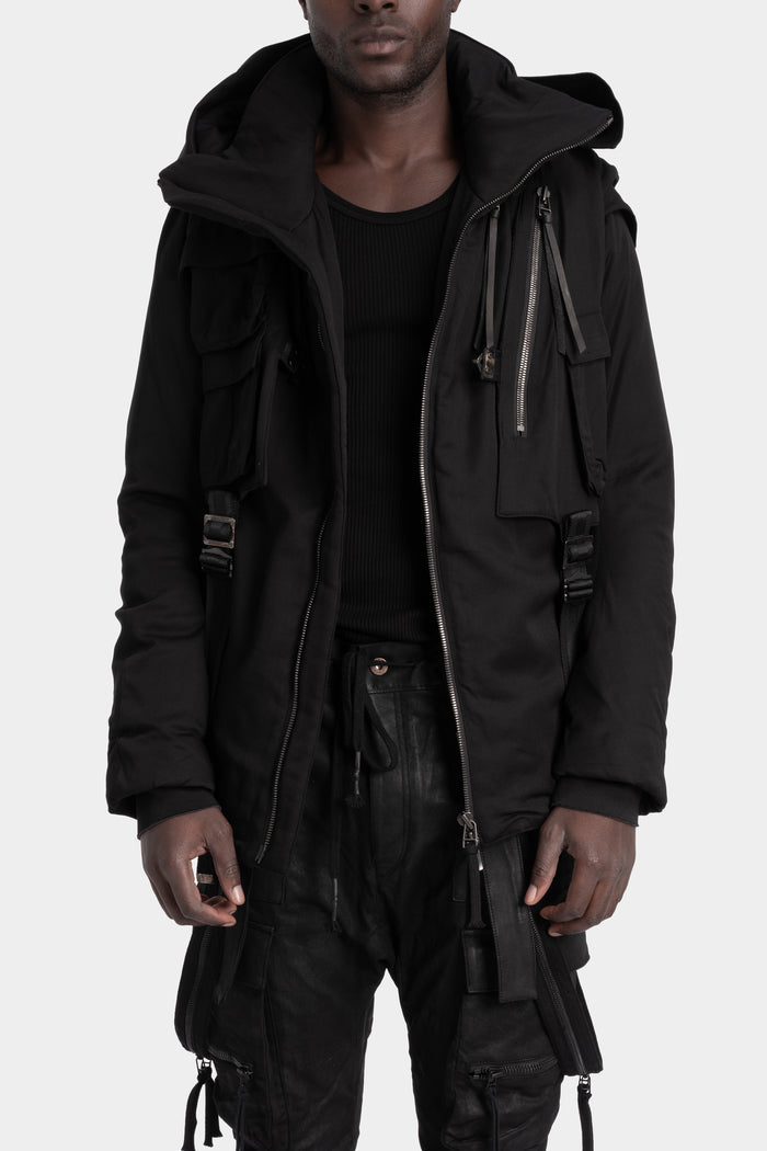 D.Hygen | AW25 - Hooded high neck down jacket, ST104-0125A