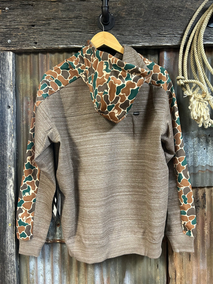 Hooey Canyon Shitake Brown Hoody with Duke Camo Pattern