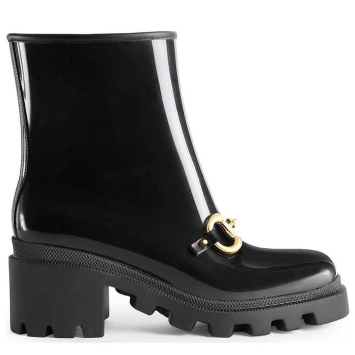 Gucci Horsebit - Detailed Heeled Rubber Rain Boots - Runway Catalog