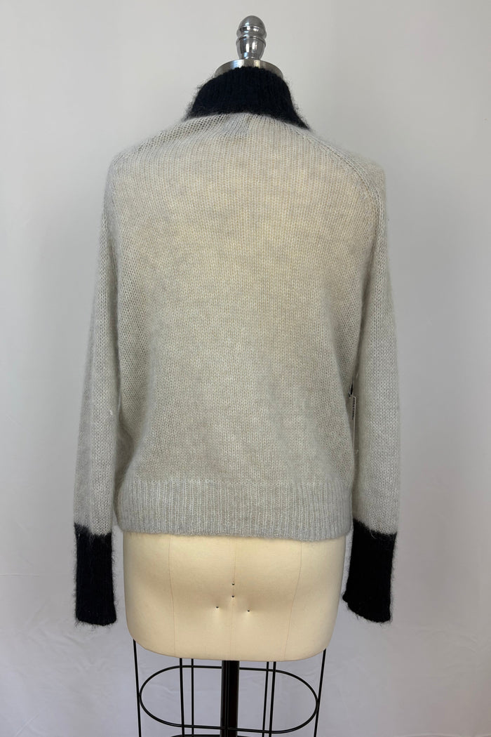 Husk Contast Trim Mohair Knit