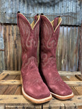 Hyer Augusta Burgundy Roughout Cowhide