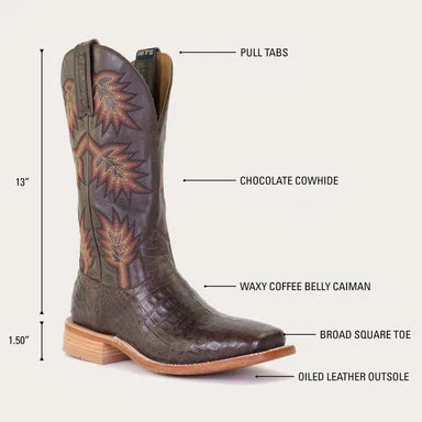 Hyer Russell Waxy Coffee Caiman Belly