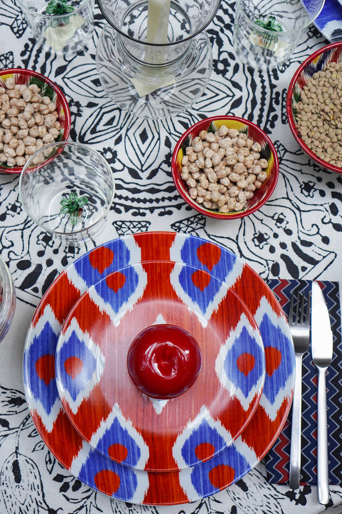 Ikat Red Plate