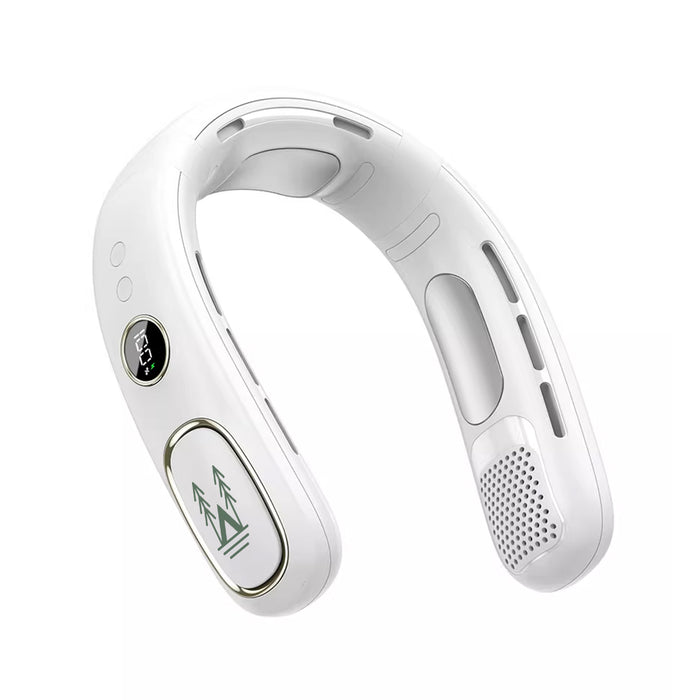 iLive Cooling Portable Neck Fan - White | Custom Branded | Lemon Print