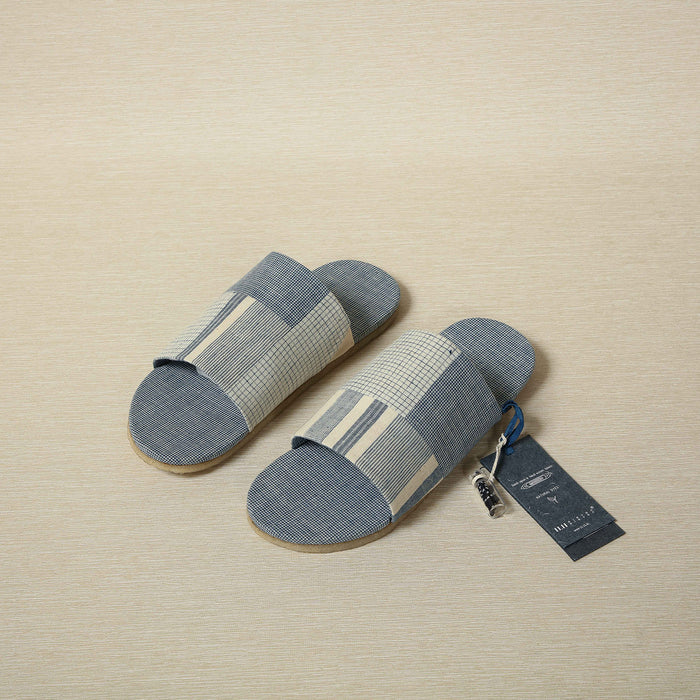 Indigo Patchwork Slipper