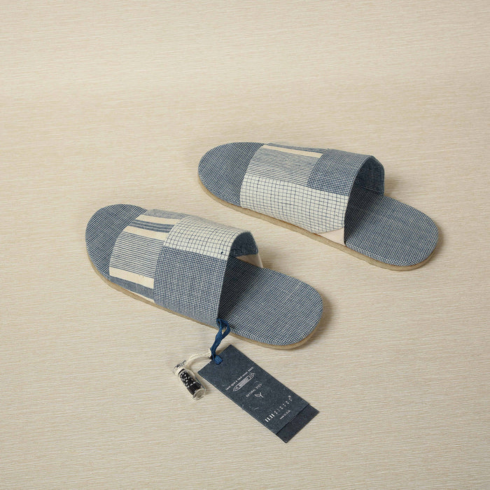 Indigo Patchwork Slipper