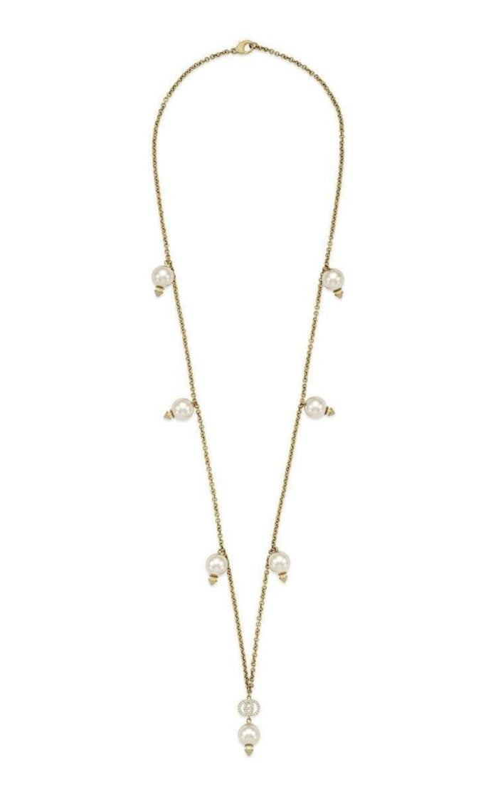 Gucci Interlocking G Pearls Pendant Necklace - Runway Catalog