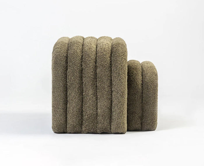Jacksonville Cotton Pouf Stool Furniselan