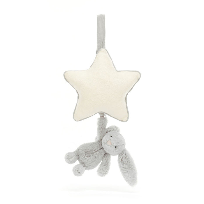 Jellycat Musical Pull Bashful Silver Bunny