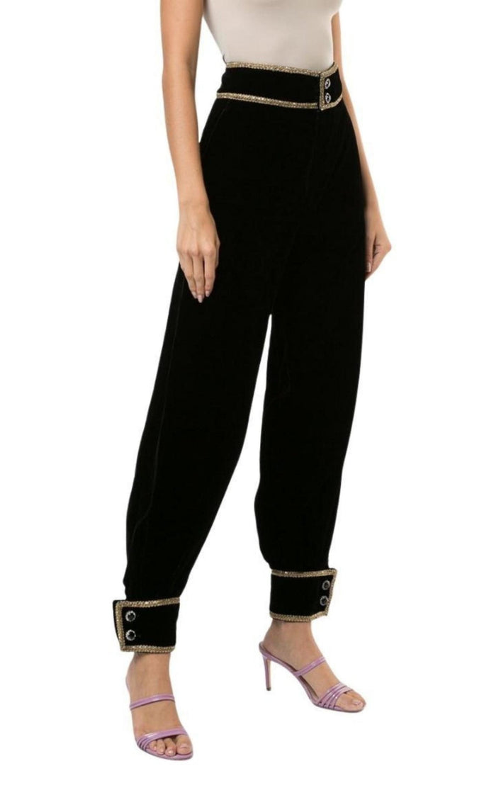 Gucci Jewel - embellished Cotton Trousers - Runway Catalog