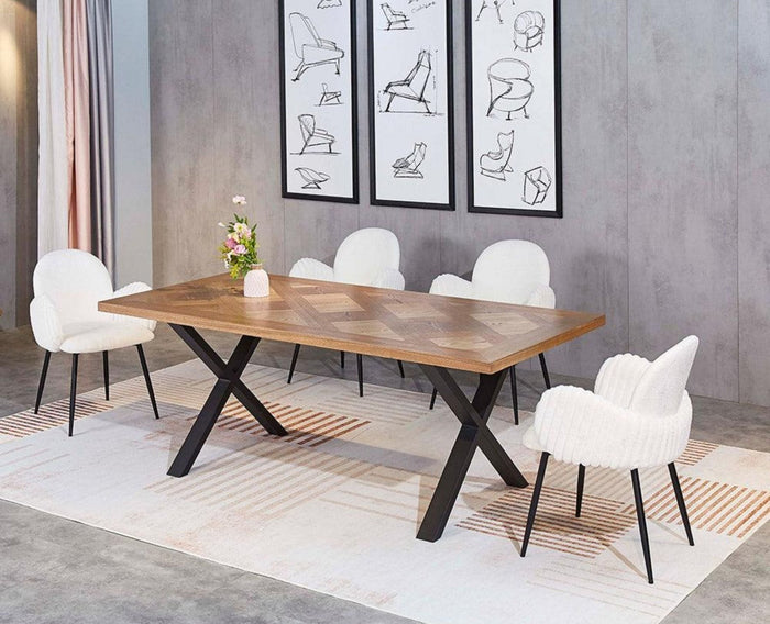 Jewel Jubilee Dining Chair – Modern Upholstered Dining Chair for Home & Café White