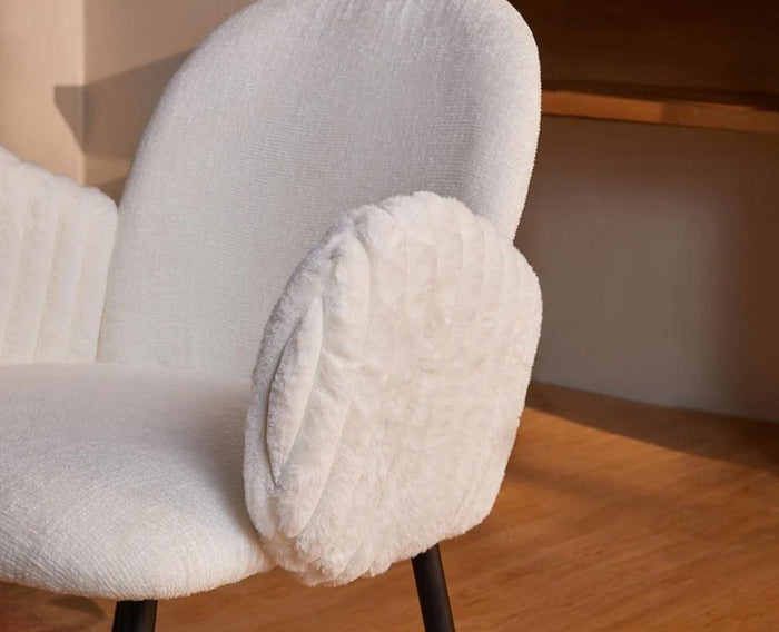 Jewel Jubilee Dining Chair – Modern Upholstered Dining Chair for Home & Café White