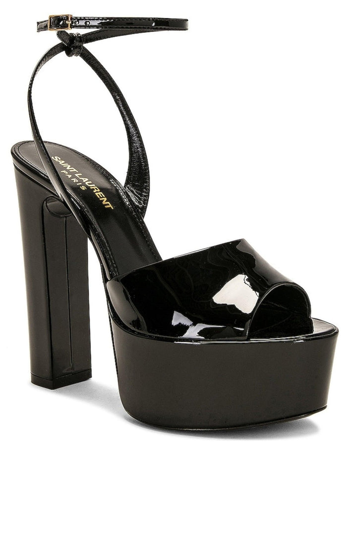 Saint Laurent Jodie Peep Toe Platform Heels Pump - Runway Catalog