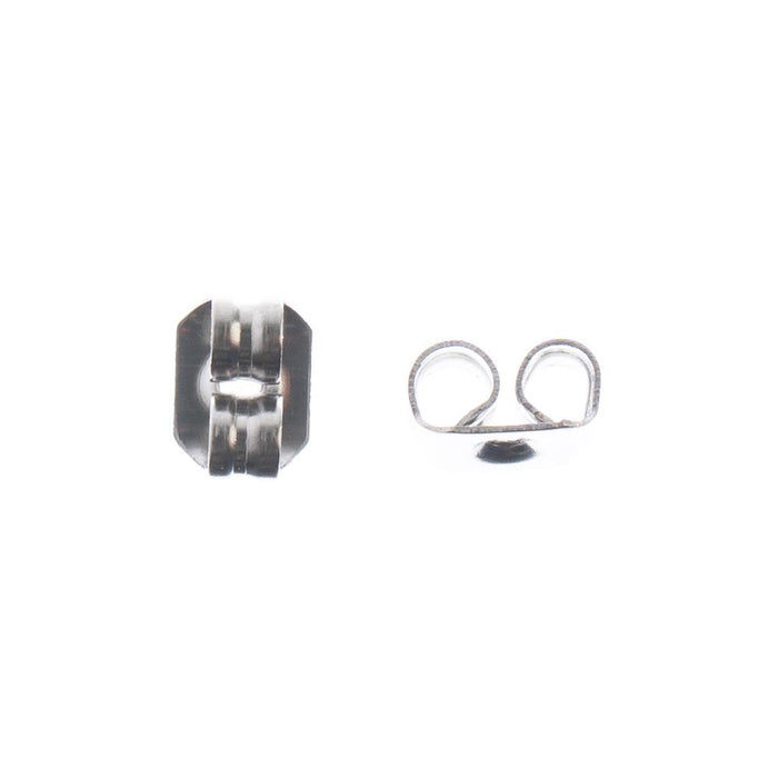 John Bead - Stainless Steel Earring Clutch 50/Pkg 5x3.5mm. Available in Bowmanville Ontario Canada. Shop online embellishaway.ca