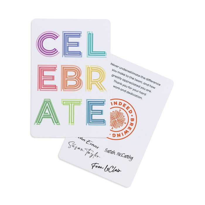Joyful Celebration Greeting Card - White | Custom Branded | Lemon Print
