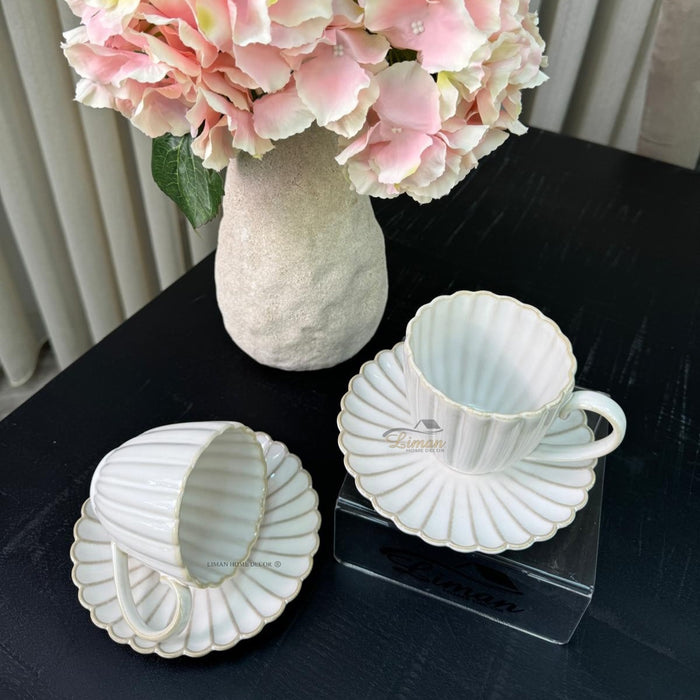 BRICARD PORCELAIN JULIA KOFFIESET 4 DELIG | 2 PEROONS