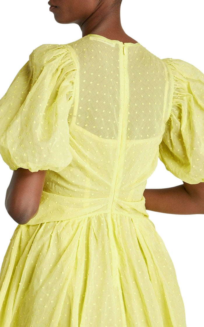 Cecilie Bahnsen Juniper Puff - Sleeved Midi Dress - Runway Catalog