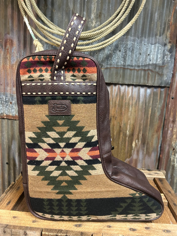 Justin Boot Bag with Aztec Canvas
